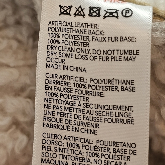 Urban Outfitters Willa Sherpa Fleece Sherling Vegan Leather Longline Coat XS NWT - Picture 8 of 11